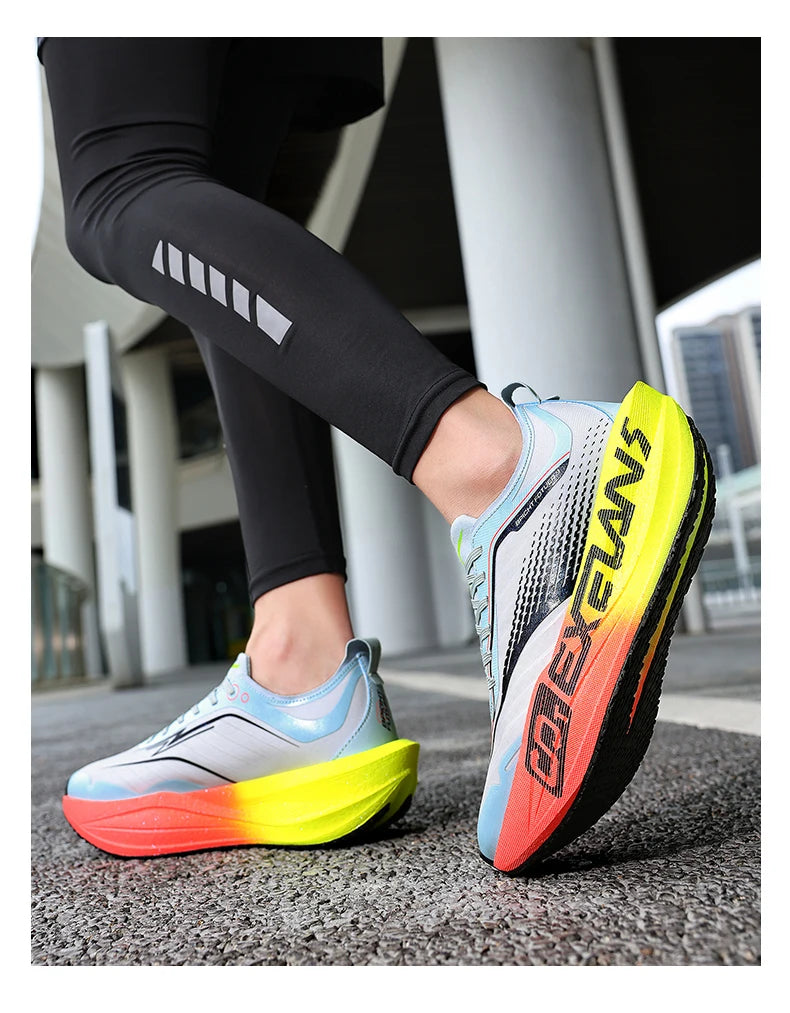 Men Running Shoes Carbon Board Marathon Speciality Sports Breathable Lightweight Women's Comfortable Athletic Sneakers