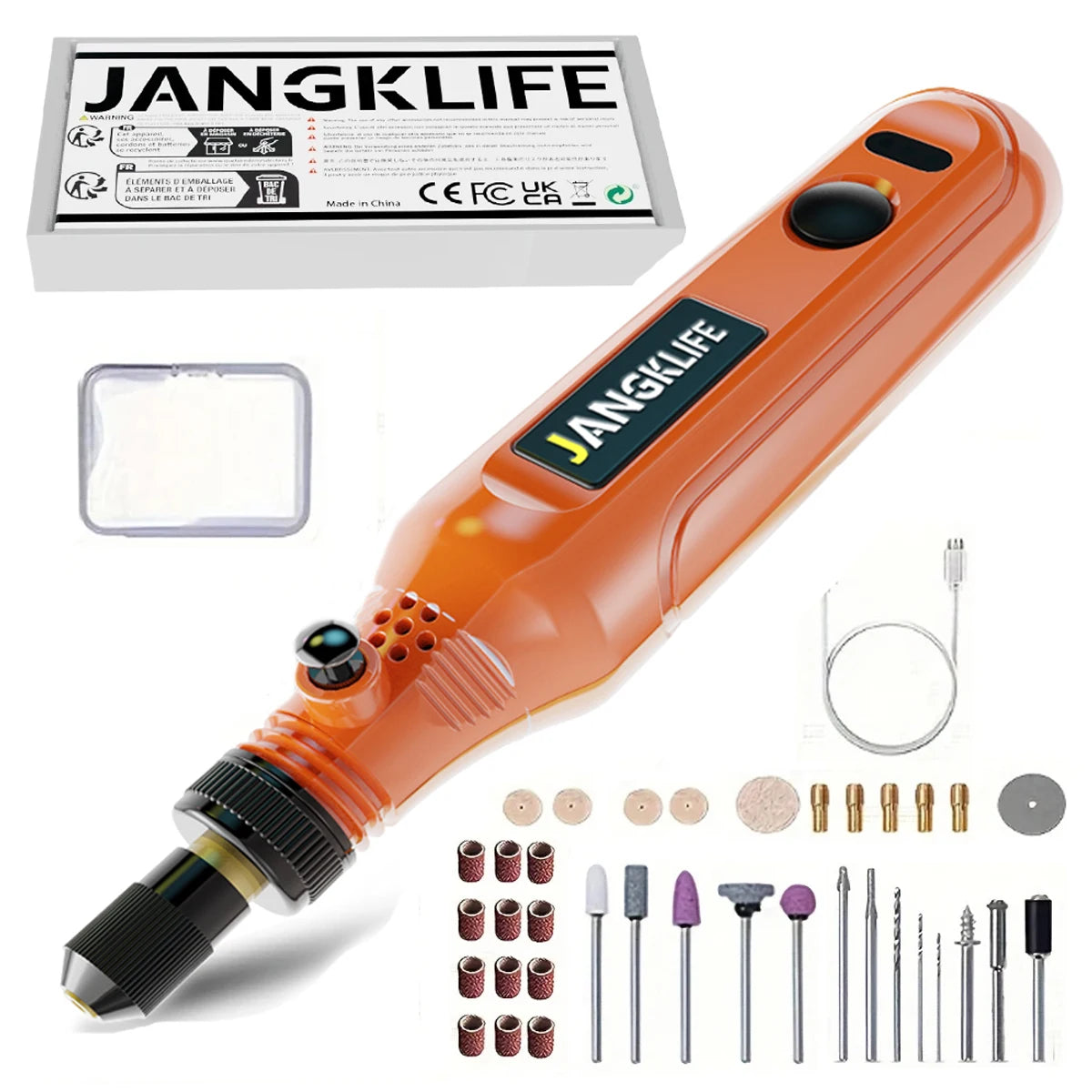 JANGKLIFE USB Cordless Rotary Tool Kit Woodworking Engraving Pen DIY For Jewelry Metal Glass Mini Wireless Drill