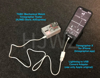 Watch Timegrapher Tester Mechanical Watch Calibration Detection Watchmakers Repair Tools Used with PC Cellphone