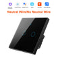 Tuya Smart Wifi Light Switch No Neutral Wire Touch Panel EU 1/2/3 Gang Wall Switch Wireless Control Voice Control Alexa Google