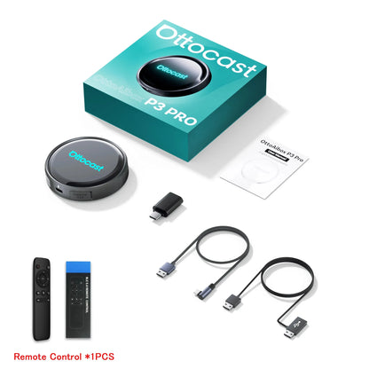 Ottocast OttoAibox P3 Pro AI Box Wireless CarPlay Android Auto QCM 6225 HDMI YouTube Netflix Video for Benz VW Ford Toyota