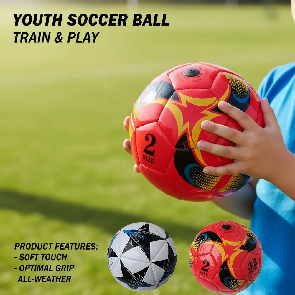 Size 2 Kids Mini Soccer Ball Machine Stitched Toddler Training Football Soft Lightweight Small Soccer Ball for Toddlers Youth