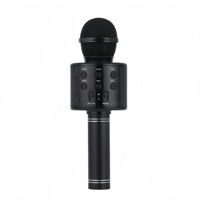 Portable Bluetooth Karaoke Microphone with 5 Voice Changer Reverb Adjustment Recording Function Microphone for Kids Gifts