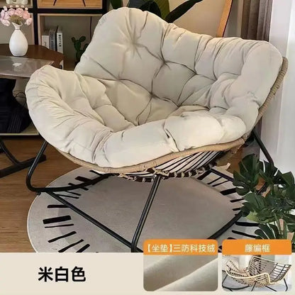 Rocking Chair Lazy Sofa Bird Nest Shaped Living Room Balcony Nap Small Apartment Rattan Woven Adult