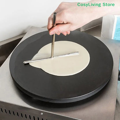 Stainless Steel Crepe Spatula Spreader Pancake T Maker Tool Turner Utensils Cake Shape Rake Pan Making Kit Stick Icing Brownie