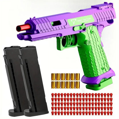 SIG17 Shell Throwing Toy Gun Continuous Firing Blowback Soft Bullet Pistol Model Empty Hanging Children's Toy Boys Gift