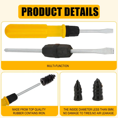 Car Tire Repair Kit with Drill Bit and Storage Bag. Motorcycle and Truck Tire Repair Tools. Quick Tire Repair Amagi