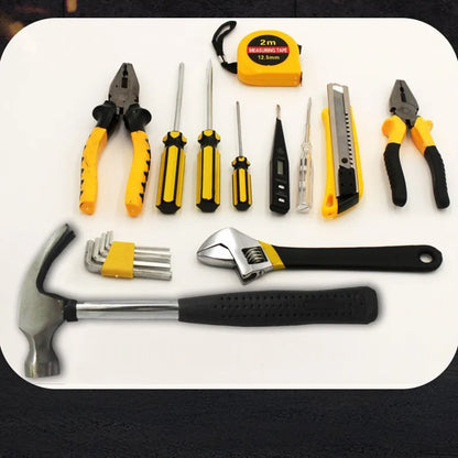 Tools Set General House hold Hand Tool Kit with Plastic Toolbox Storage Case Used to Car repair And home Repair