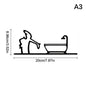 La Linea Minimalist Line Art Car Sticker Bumper & Window Door Wall Decal With Cartoon Character Design Home Car Decoration