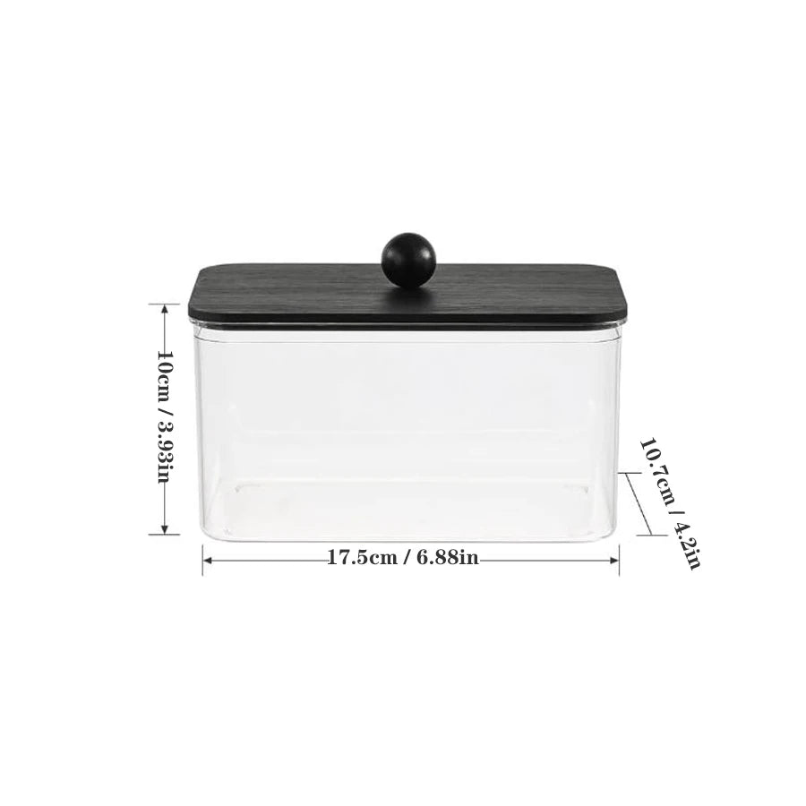 Clear Bathroom Storage Container Acrylic Dryer Sheet Holder with Lid Labels Fabric Softener Dispenser Laundry Room Organization