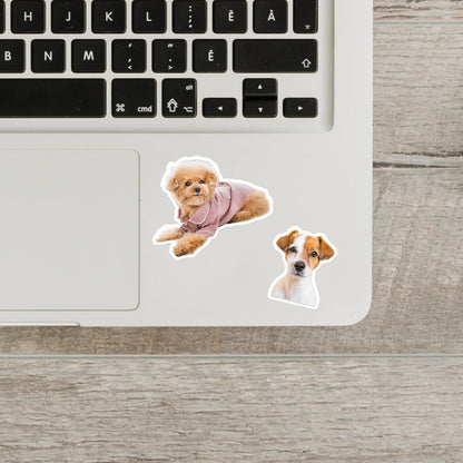 Custom Stickers of Pet Waterproof Personalized Stickers of Photo Cute Custom Logo Labels for Laptop Cup, Birthday Party Deco