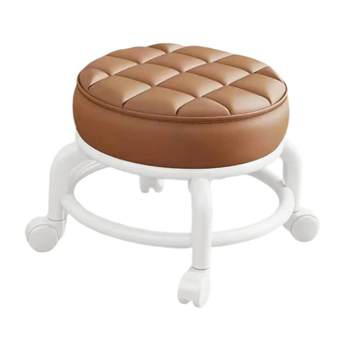 360° Rotating Low Roller Seat Stool Kids Women Heavy Duty Pulley Wheels Stool for Living Room Barber Shop Garage Home Salons