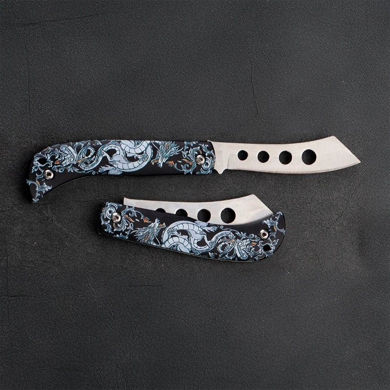 Pocket Portable Mini Folding Knife Stainless Steel Self-defense EDC Multi-purpose Camping Camp tools Halloween style