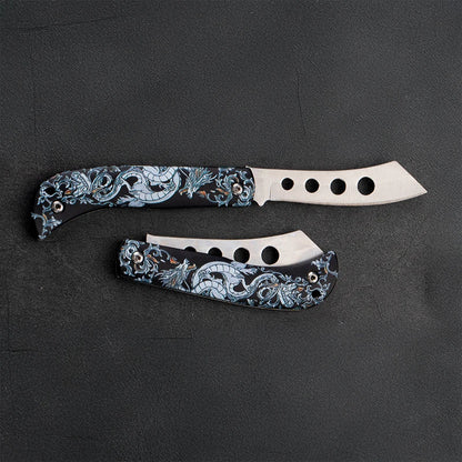 Pocket Portable Mini Folding Knife Stainless Steel Self-defense EDC Multi-purpose Camping Camp tools Halloween style