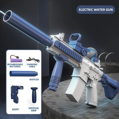 M416 Water Gun Electric Pistol Shooting Toy Full Automatic Summer Shoot Beach Outdoor Fun Toy For Children Boys Girl Adults Gift