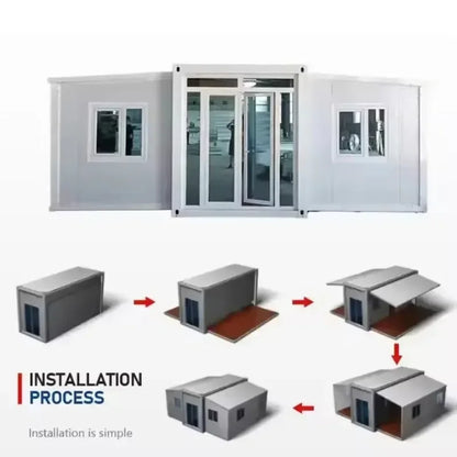 Restaurant 20FT 40 Ft Prefab Steel Prefabricated Sandwich Panel Expandable Living Container House Tiny Homes With Bathroom