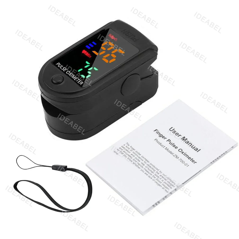 Household Infrared Thermometer Digital Non Contact LCD Laser Thermometer Tool Handheld IR Temp Pyrometer Finger Pulse Oximeter