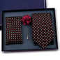 Elegant Ties For Men Classic Paisly Neck Tie Pocket Square Brooch Set With Gift Box Mens Business Wedding Suit Accessories