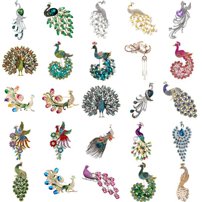 Baroque Luxury Peacock and Phoenix Design Brooches for Men and Women, Jewelry, Fashion Accessories, and Party Gifts