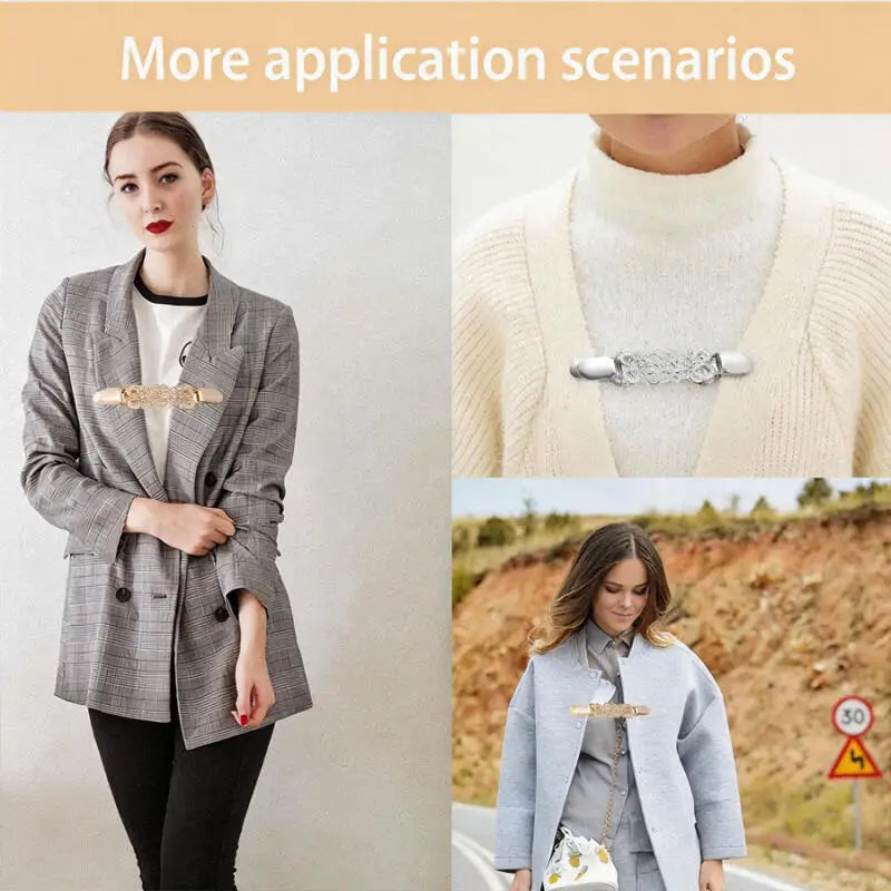 Fashion Sweater Clip Duck Clip Cardigan Buckle Shawl Brooch Blouse Pin Metal Clothes Decoration