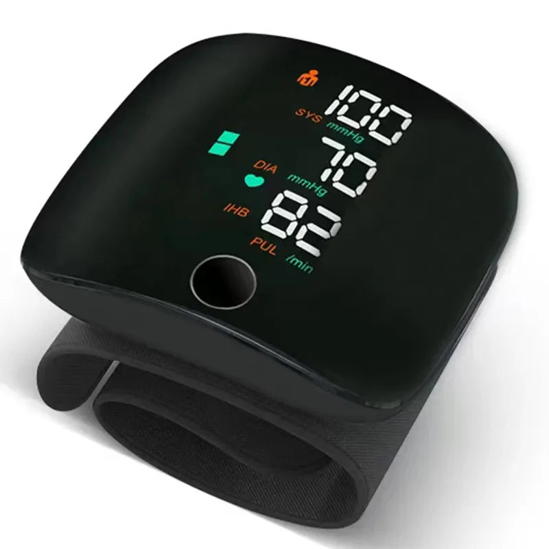 Medical Digital Wrist Blood Pressure Monitor Heart Rate Pulse Meter Measure Sphygmomanometer PR LCD Screen Portable Health Care