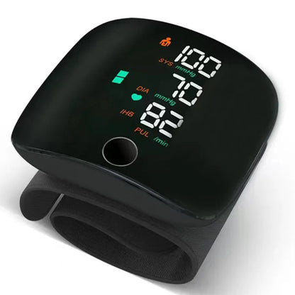 Medical Digital Wrist Blood Pressure Monitor Heart Rate Pulse Meter Measure Sphygmomanometer PR LCD Screen Portable Health Care