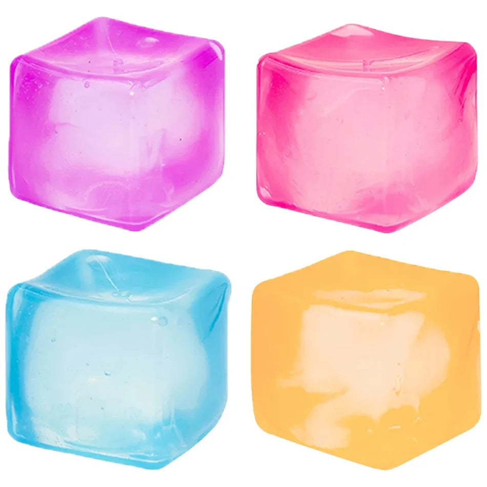 Maltose Cube Stress Squeeze Toy Decompression Small Ice Cubes Anti Stress Slow Rebound Polar Light Colorful Squeeze TPR Block