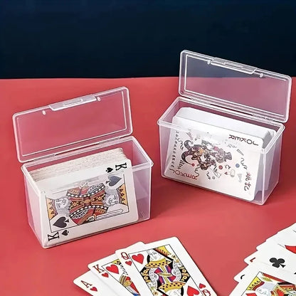 Pudełko na karty do gry 1/3/4szt., Przezroczyste etui na talię, Można umieścić dwa obrazki pokerowe (BEZ kart) Prezent na Boże Narodzenie, Halloween, Święto Dziękczynienia