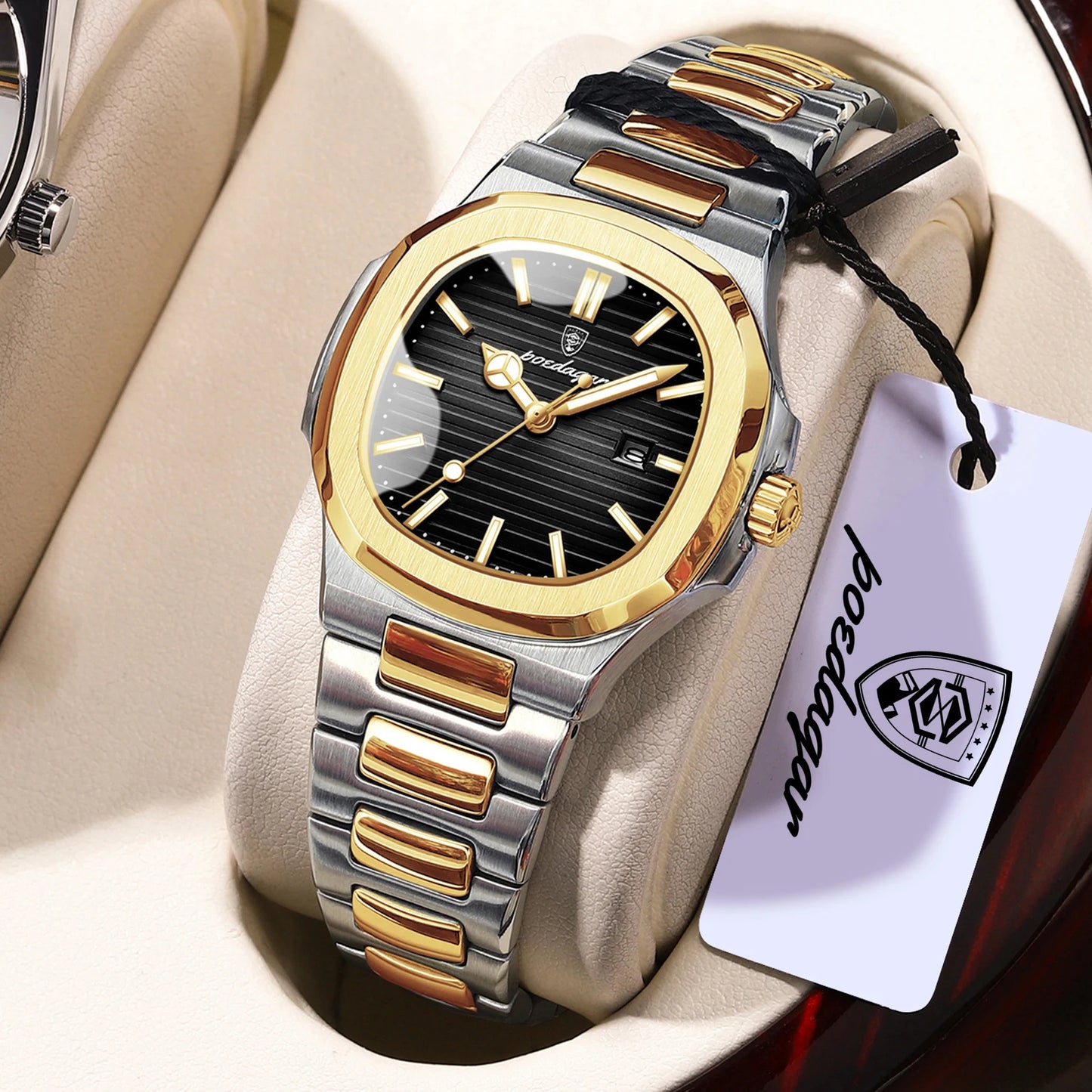 POEDAGAR Fashion Square Watches For Woman Waterproof Luminous Date Ladies Watch Stainless Steel Luxury Quartz Women's Wristwatch