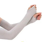 UV  Ice Silk Hand Protector Cover Long Gloves Sunscreen Half Finger Sleeves For Sunbathing Hiking Summer