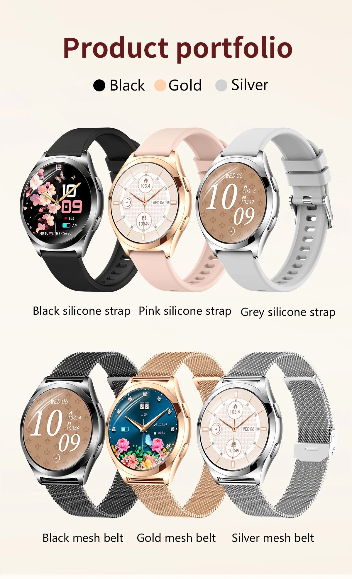 LIGE Luxury Smart Watch For Woman 1.27" Bluetooth Call Custom Dial Women's Bracelet Sports Health Monitor Smartwatch Ladies Gift