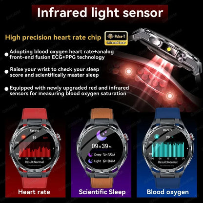 Smartwatch ECG High-End dla mężczyzn Ciśnienie krwi Lipidy Tlen we krwi Analiza ciała Kwas moczowy Monitor Zdrowia Smartwatch dla mężczyzn i kobiet