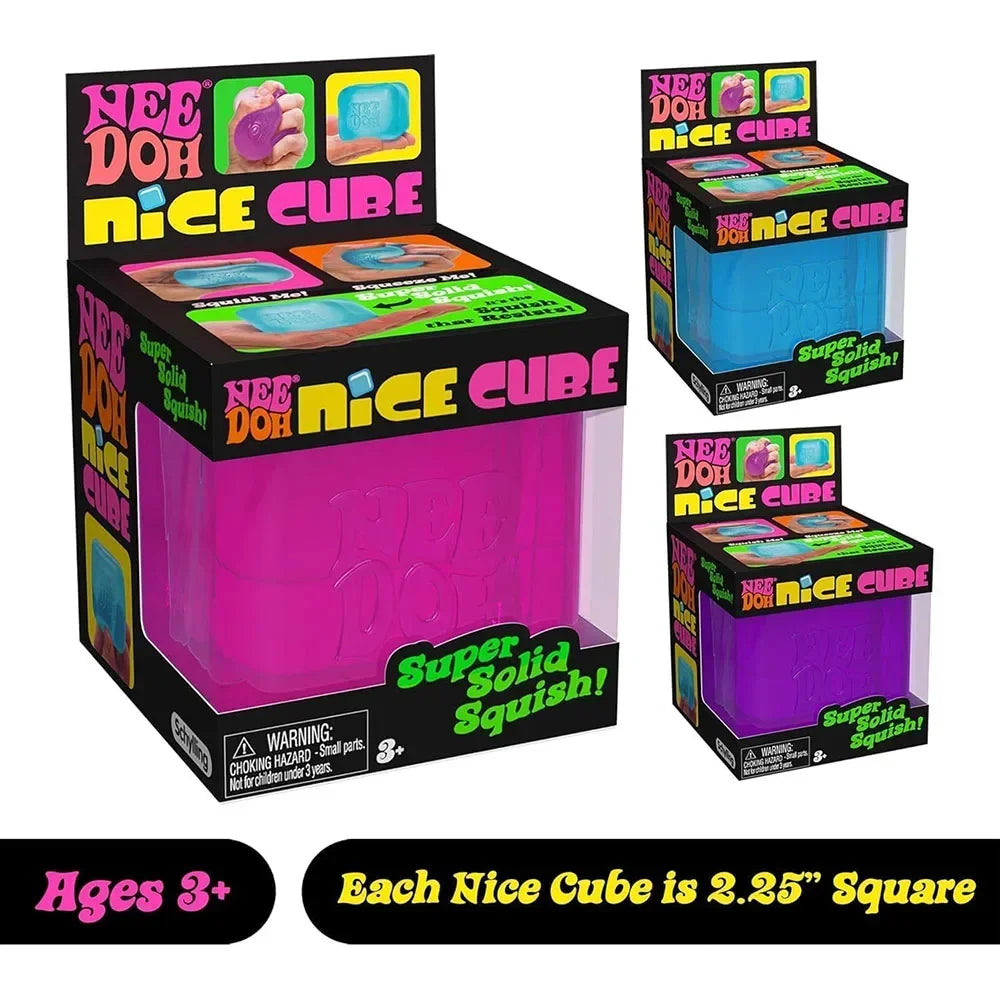 Nee Doh Nice Cube Sensory Stress Reliever Fidget Tool for Anxiety & Focus Desk Sensory Cube for Adults & Kids