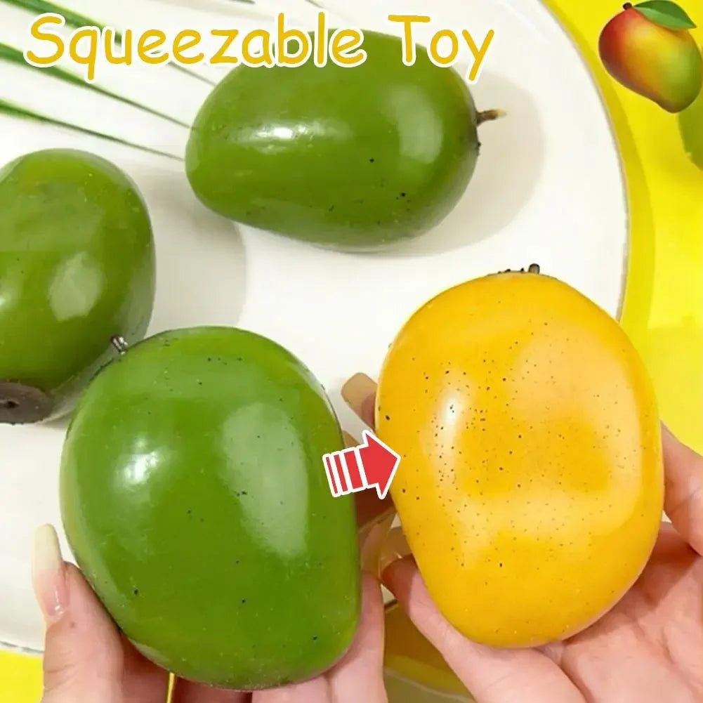 Squishy Toy Color Changing Mango Artificial Mango Pinching Toy Rebound Stress Release Toy Decompression Toy Creative Gifts