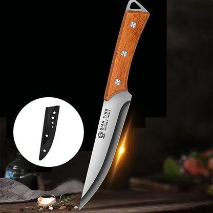 Professional boning knives and high-hardness kitchen knives are suitable for slaughtering pigs, cattle and sheep in the kitchen