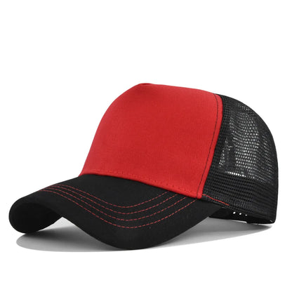 Customized Printed Logo Five Piece Baseball Caps Solid Color Mesh Breathable Sun Shading And Sun Protection Duck Tongue Hats