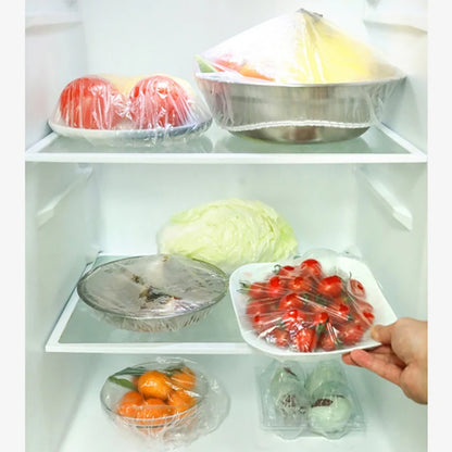 120/70/52CM Disposable Kitchen Accessory Food Cover Storage Bag Saver Dust Food Grade Fresh Lids Elastic Shower Headgear Cover