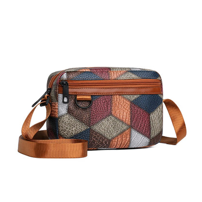 Stylish Patterned Men's Crossbody Bag for Daily Outings Compact Lightweight Versatile Casual Functional Travel Bag