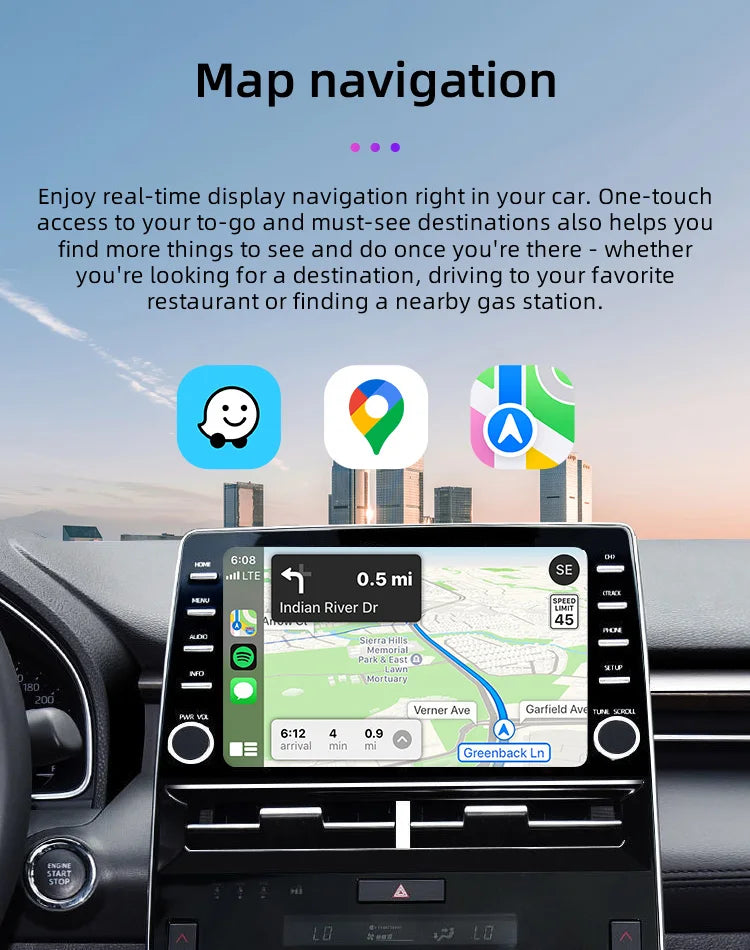 TIMEKNOW Wireless CarPlay Adapter for Apple iPhone Wired to Wireless Carplay Dongle Plug And Play USB Connection Auto Car Dongle