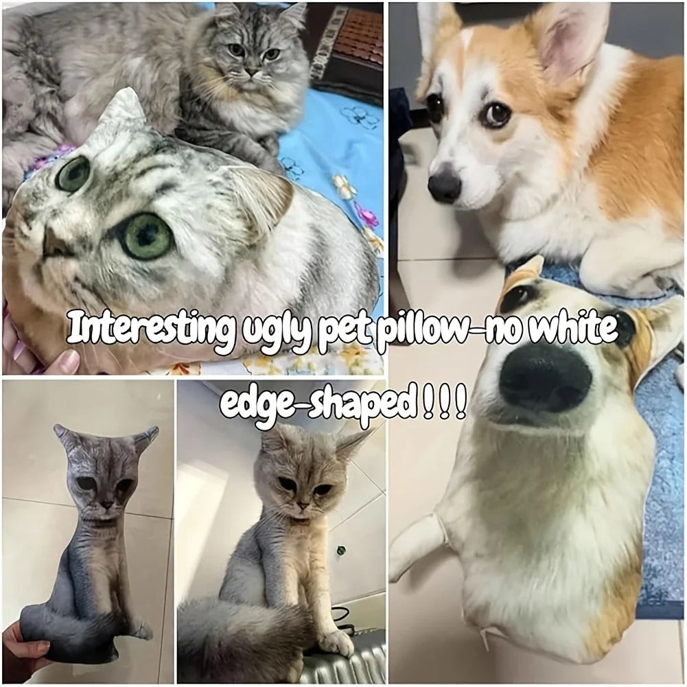 Customized pet pillow DIY double-sided animal print,polyester mini cat and dog pad,perfect for sofa chair,car bedroom decoration