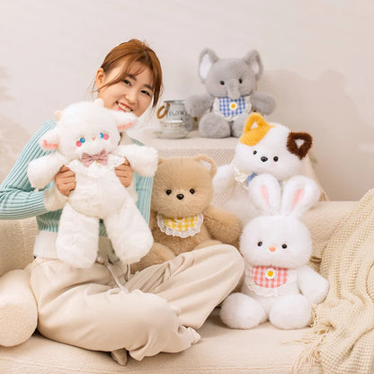 Creative Run Fast Series Plush Toys Cartoon Stuffed Animal Soft Cute West Highland calf Babys Appease Doll Pendat for Kid Gifts