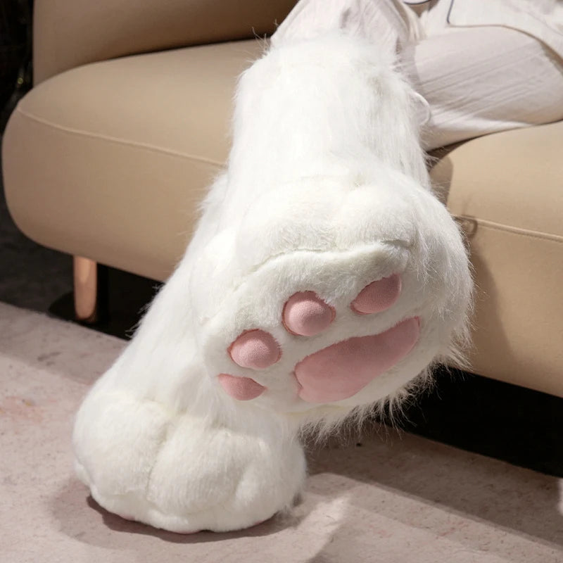 Fursuit Paw Gloves Boots Giant Wearable Wing Accessories Plush Toys Furry Cosplay Cat Bear Shoes Cute Fluffy Animal Manga Party