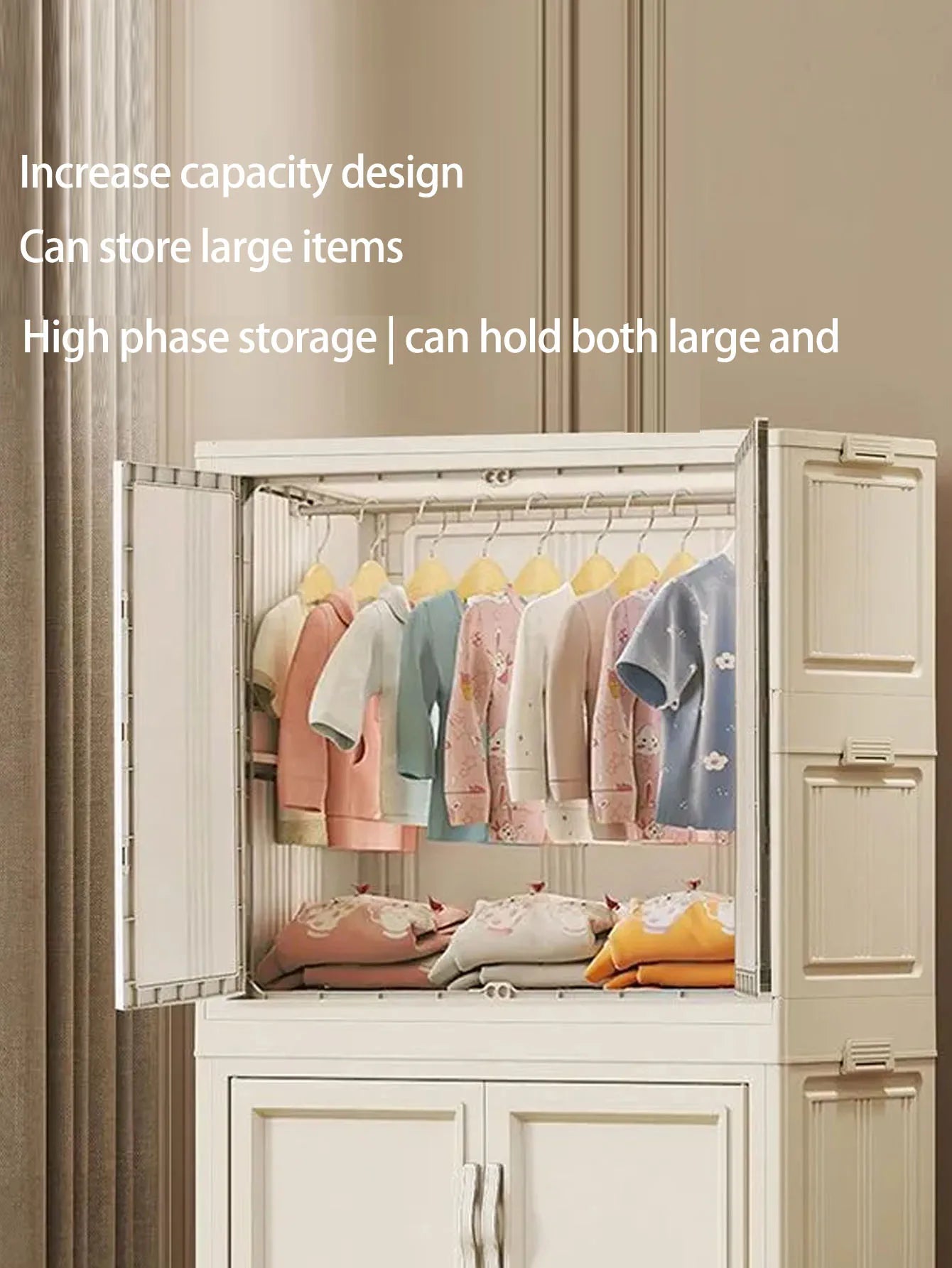 Home Use Baby Closet Easy Assembly Bedroom Storage Cabinet Thickened Children's Clothes Organizer Infant Wardrobe