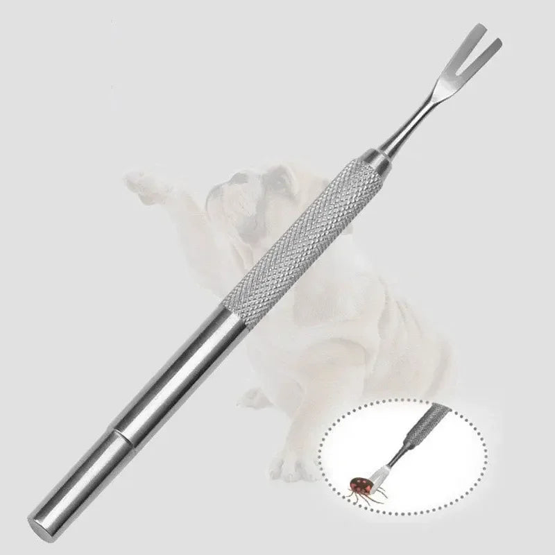 1Set Portable Tick Removal Tweezers Professional Painless Tick Remover Tool for Dogs Cats Pets Human Tick Extractor Accessories