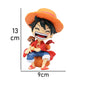 Anime peripheral series new ONE PIECE Luffy Solon Sanji Q-version sitting posture model figurine toy for children birthday gifts