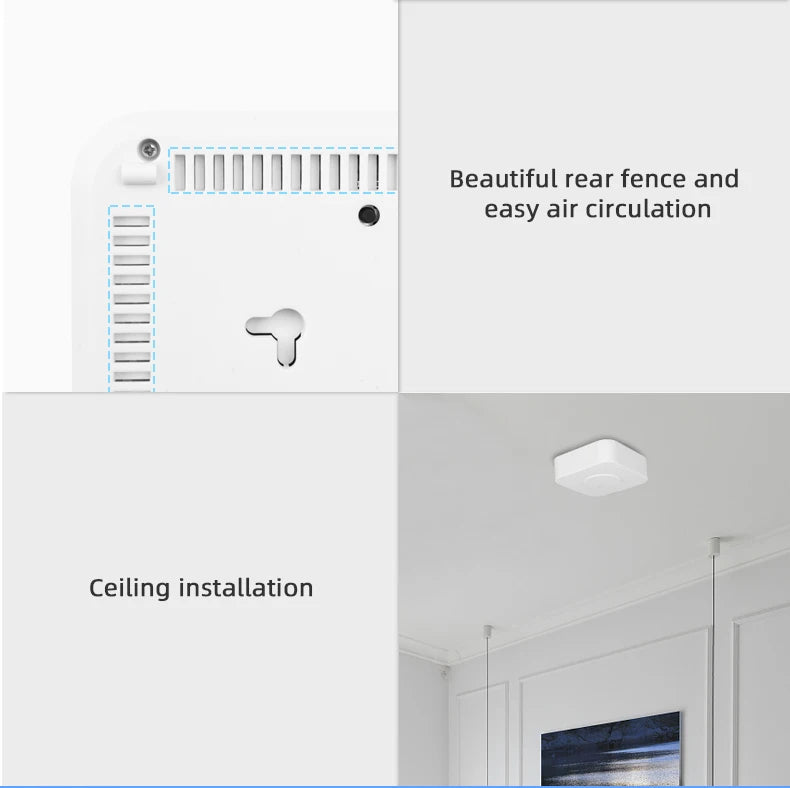 Tuya ZigBee/WiFi Air Quality Detector PM2.5 Formaldehyde VOC CO2 Temperature Humidity 6in1 Smart Air Box Sensor Via Alexa Google