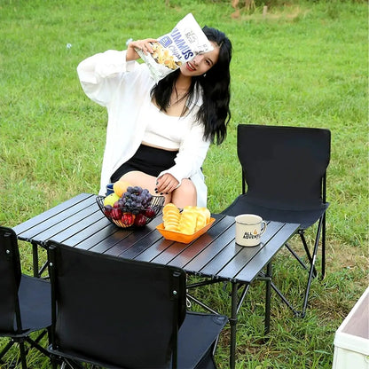 Outdoor Portable Folding Chair Foldable Car Super Durable Material, Integrated Storage Design Convenient to Comfort Camping Gear