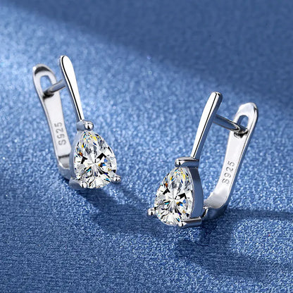 925 Sterling Silver Earrings Jewelry High Quality Retro Simple Pattern Purple White Zircon Earrings Hot Sale