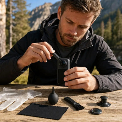 Replacement Kit for DJI Osmo 360 Accessories, Optical Glass with Aluminum Alloy Ring + Assembly & Disassembly Tool, Camera Lens