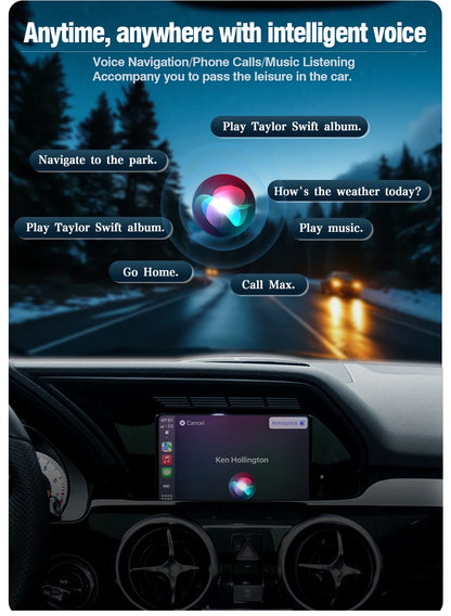 AUTOTOP Wireless CarPlay Android Auto Upgrade Adapter for Mercedes Benz A B C E CLA GLA GLK ML Sprinter NTG4.5 Becker Car AI Box, Airplay Android Mirror GPS BT, SWC Steering Wheel Control, Plug & Play Keep Original Factory Sy